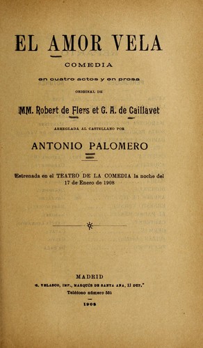 Cover for El amor vela