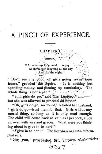 Cover for A Pinch of Experience