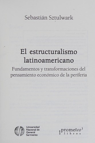 Cover for El estructuralismo latinoamericano