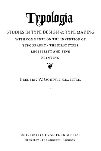 Cover for Typologia
