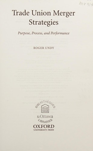 Cover for Trade union merger strategies