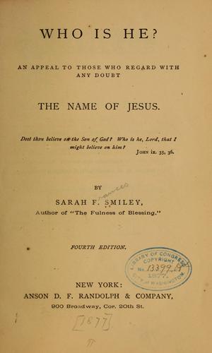 Cover for Who is He?