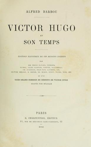 Cover for Victor Hugo et son temps.