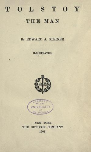 Cover for Tolstoy, the man