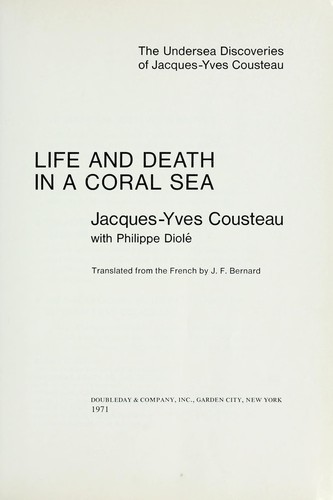 Cover for Life and death in a coral sea