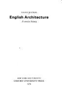 Cover for English architecture