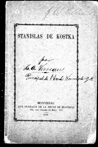 Cover for Stanislas de Kostka