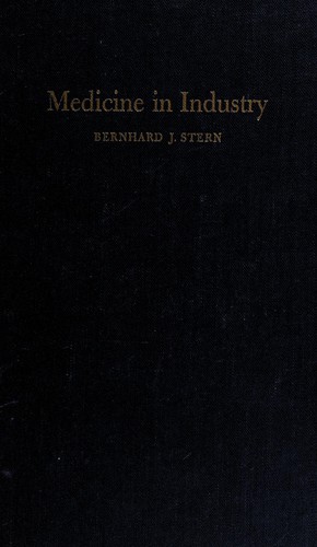 Cover for Medicine in industry