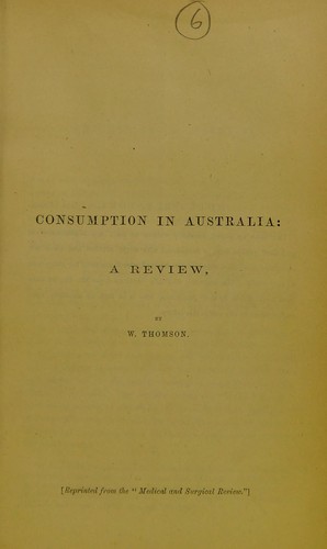 Cover for Consumption in Australia