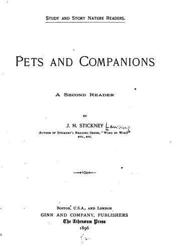 Cover for Pets and Companions: A Second Reader