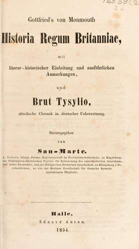Cover for Gottfried's von Monmouth historia regum Britannie