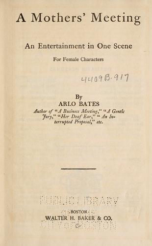 Cover for A mothers' meeting