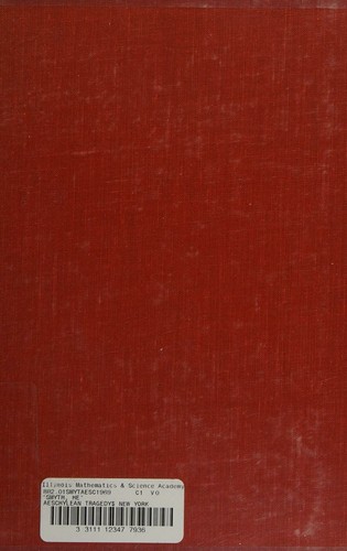 Cover for Aeschylean tragedy