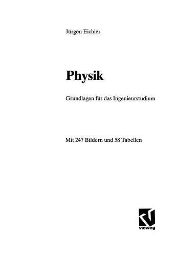 Cover for Physik