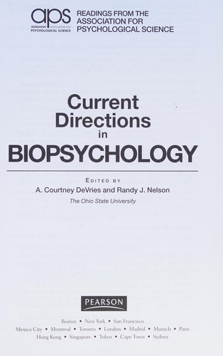 Cover for Current Directions in Biopsychology (Association for Psychological Science Readers)