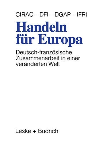 Cover for Handeln für Europa