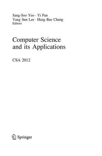 Cover for Computer Science and its Applications