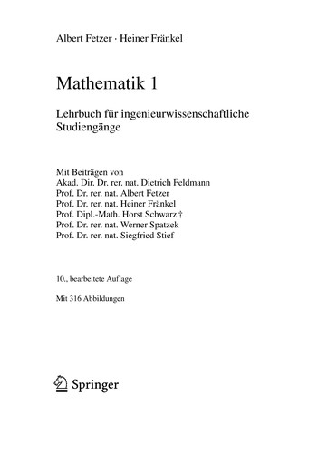 Cover for Mathematik