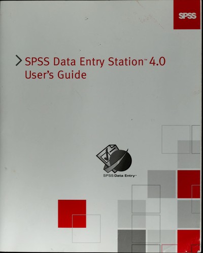 Cover for SPSS data entry station 4.0
