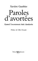 Cover for Paroles d'avortés