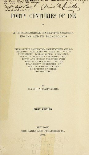Cover for Forty centuries of ink