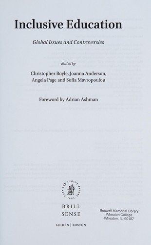 Cover for Inclusive education