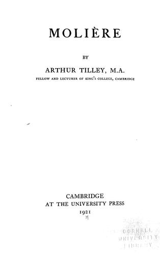Cover for Molie  re