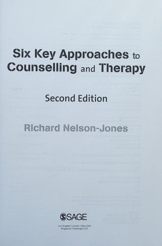 Cover for Six Key Approaches to Counselling and Therapy