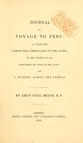 Cover for Journal of a voyage to Peru