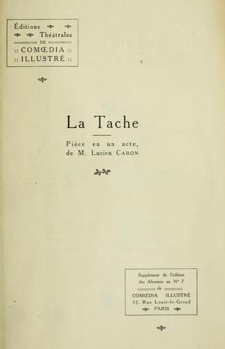 Cover for La tache