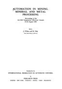 Cover for Automation in mining, mineral, and metal processing