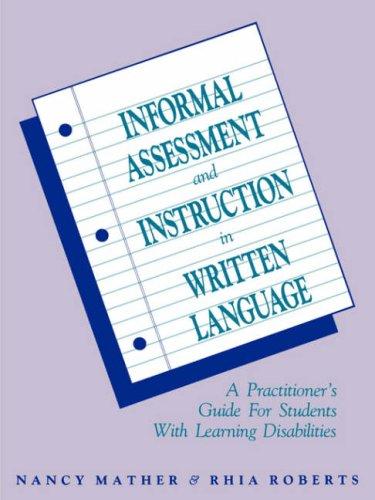 Cover for Informal Assessment and Instruction in Written Language