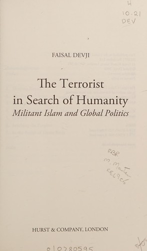 Cover for The terrorist in search of humanity