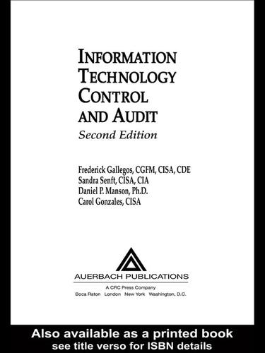 Cover for Information Technology Control and Audit