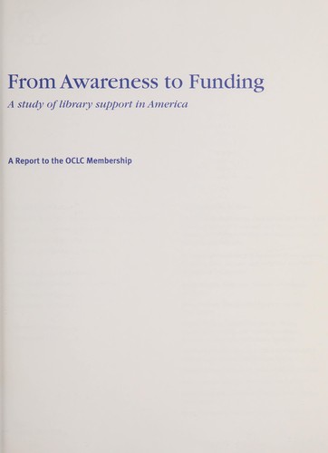 Cover for From awareness to funding