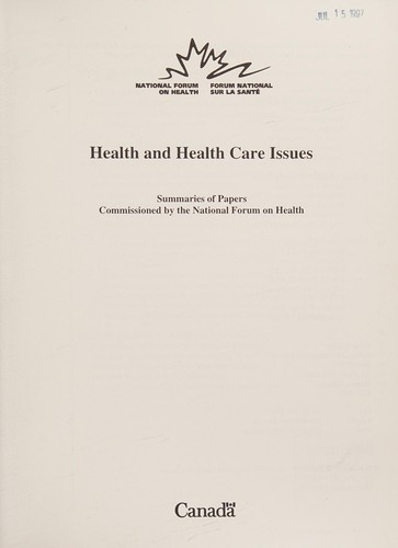 Cover for Health and health care issues