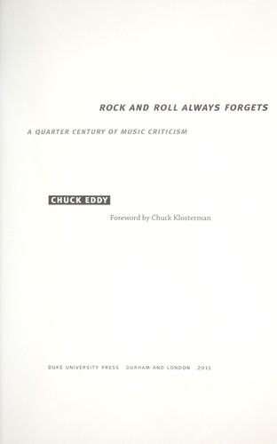 Cover for Rock and roll always forgets