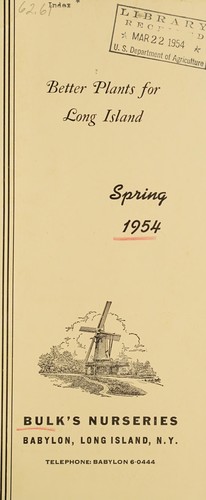 Cover for Better plants for Long Island, spring 1954