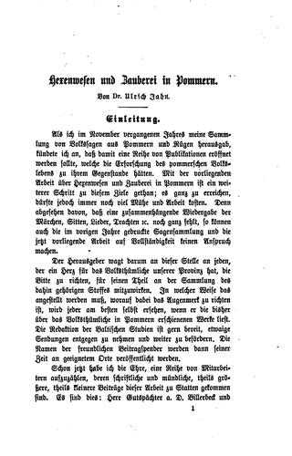Cover for Hexenwesen und Zauberei in Pommern