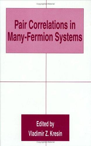 Cover for Pair correlations in many-Fermion systems