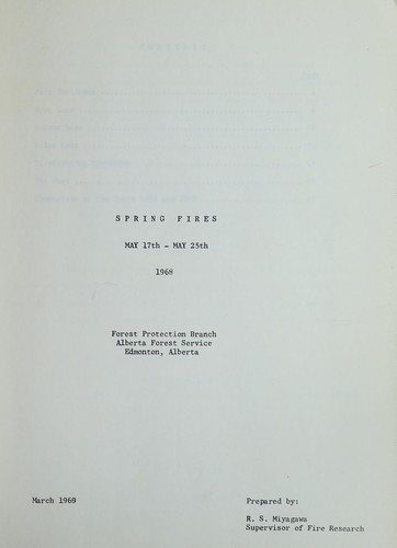 Cover for Spring fires