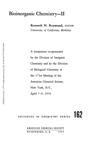 Cover for Bioinorganic chemistry-II