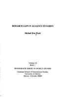 Cover for Research gaps in alliance dynamics