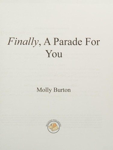 Cover for Finally, a Parade for You