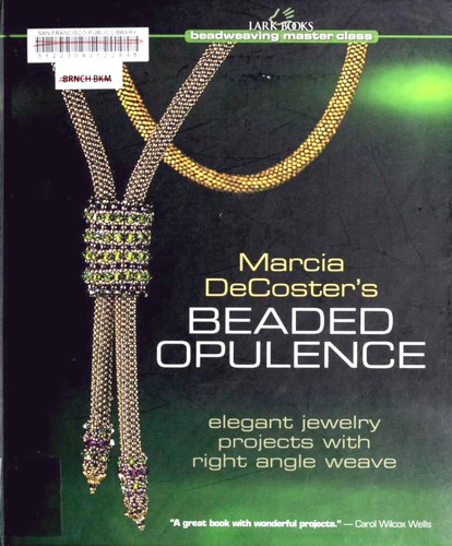 Cover for Marcia DeCoster's beaded opulence