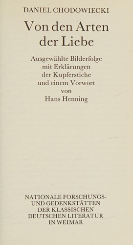 Cover for Von den Arten der Liebe