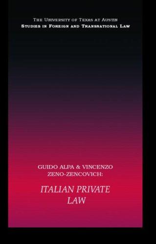 Cover for Italian Private Law (University of Texas at Austin Studies in Foreign and Transnational Law)
