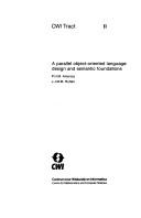 Cover for A Parallel Object-Oriented Language