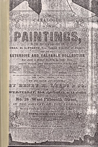 Cover for Catalogue of the paintings in the private gallery of ..