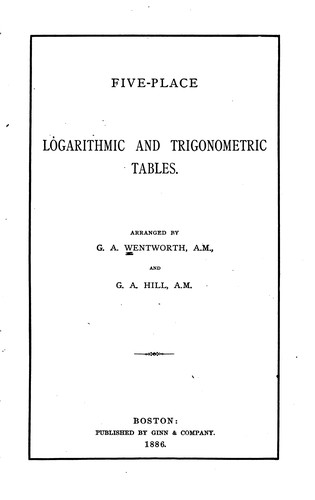 Cover for Five-place Logarithmic and Trigonometric Tables